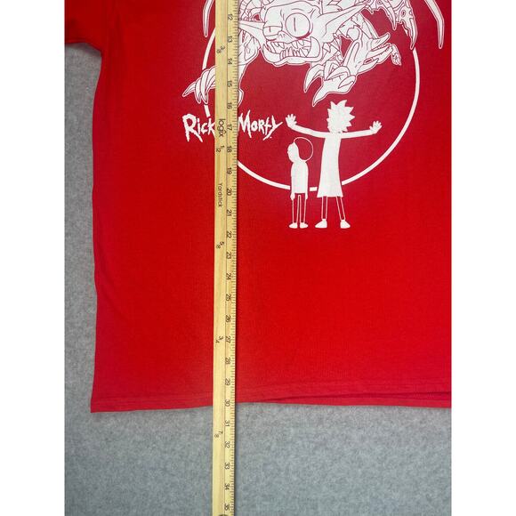Adult Swim Rick and Morty "Monster Morty" T Shirt Men's Size L Red TV Show NWT - Picture 5 of 6